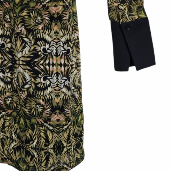 BCBGMaxAzria Black Chiffon Printed Dress Size‎ XSMALL - Picture 12 of 16